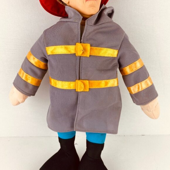 Three Stooges Moe Howard Character Plush Figure FiremanTv Series Plastic Face - Picture 3 of 10